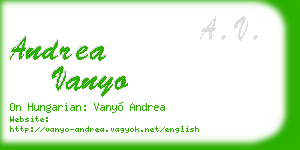 andrea vanyo business card