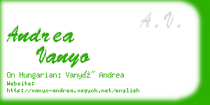 andrea vanyo business card